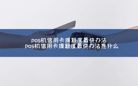 pos机信用卡提额度最快办法（pos机信用卡提额度最快办法是什么） 2